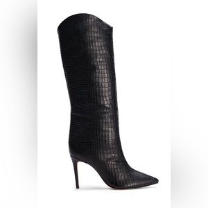 Schutz Maryana Boots - Black Croc
